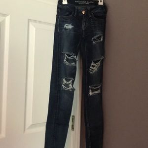 American Eagle super low skinny jeans! 00 reg.